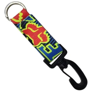 Llavero Moto Corto Elástico Lanyard Seguridad Mosquetón Resistente Diseño Aleatorio