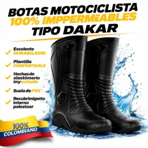 Botas Motociclista Impermeables Tipo Dakar Pro – Protección Total, Máximo Agarre y Alta Durabilidad