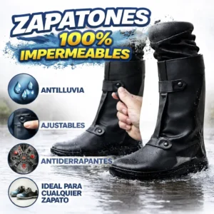 Zapatones Impermeables Caña Larga PVC Antideslizantes Ajustables Unisex