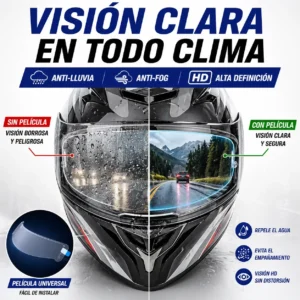 Película Anti-Fog y Rainproof para Visor de Casco | Lámina Universal de Alta Definición