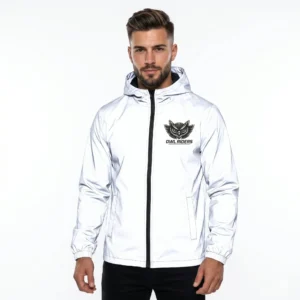Chaqueta Cortavientos Unisex Reflectante de Alta Visibilidad OWL RIDERS