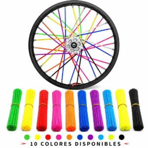 Cubre Radios Pitillos para Moto y Bicicleta Rin 21/29" | Pack x72 Unidades Multicolores