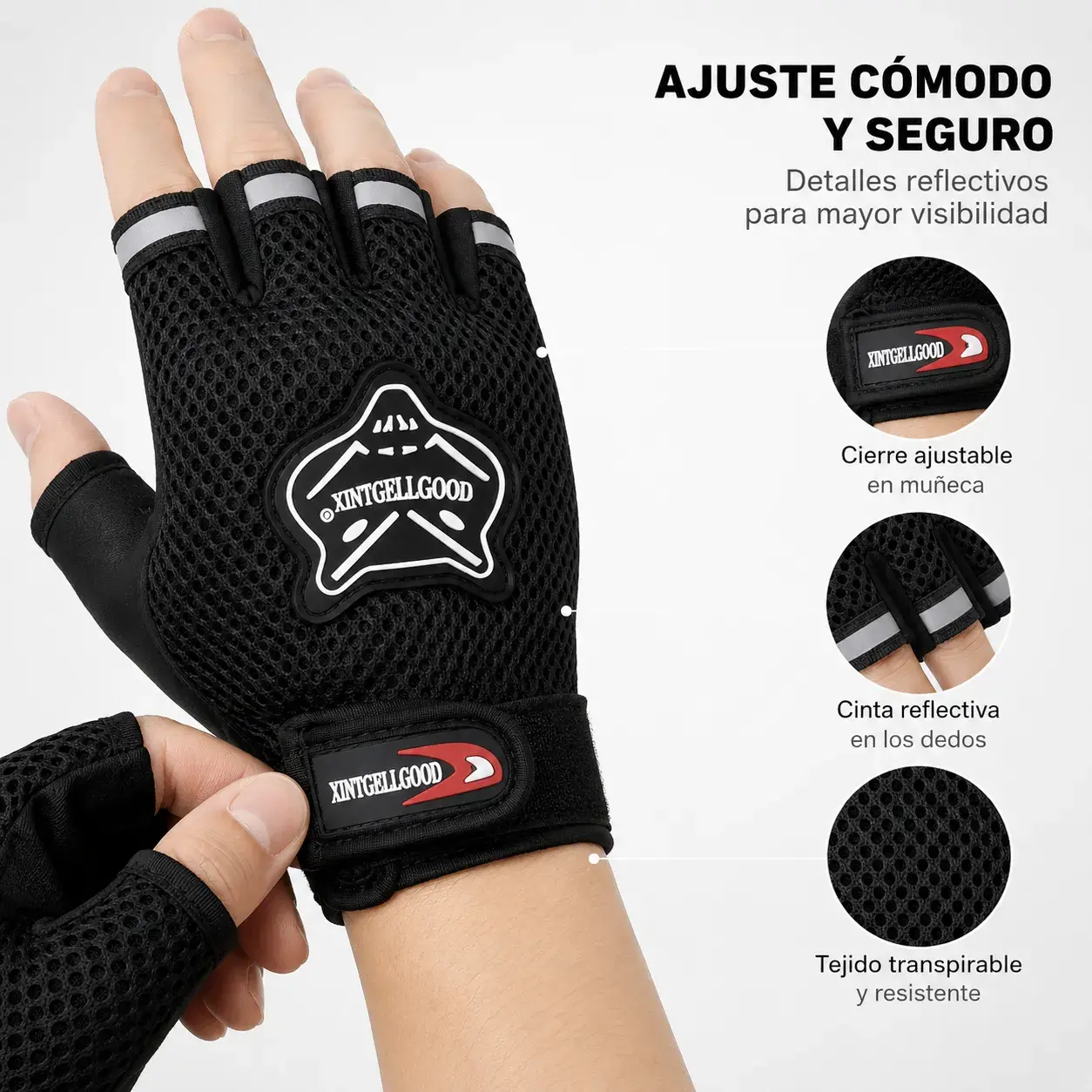 Guantes Multideporte Owl Riders | Antideslizantes con Reflectivo para Ciclismo, Moto y Gym
