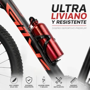 Porta Caramañola Ultra Delgado de 29g | Soporte Ligero y Ergonómico para Bicicleta