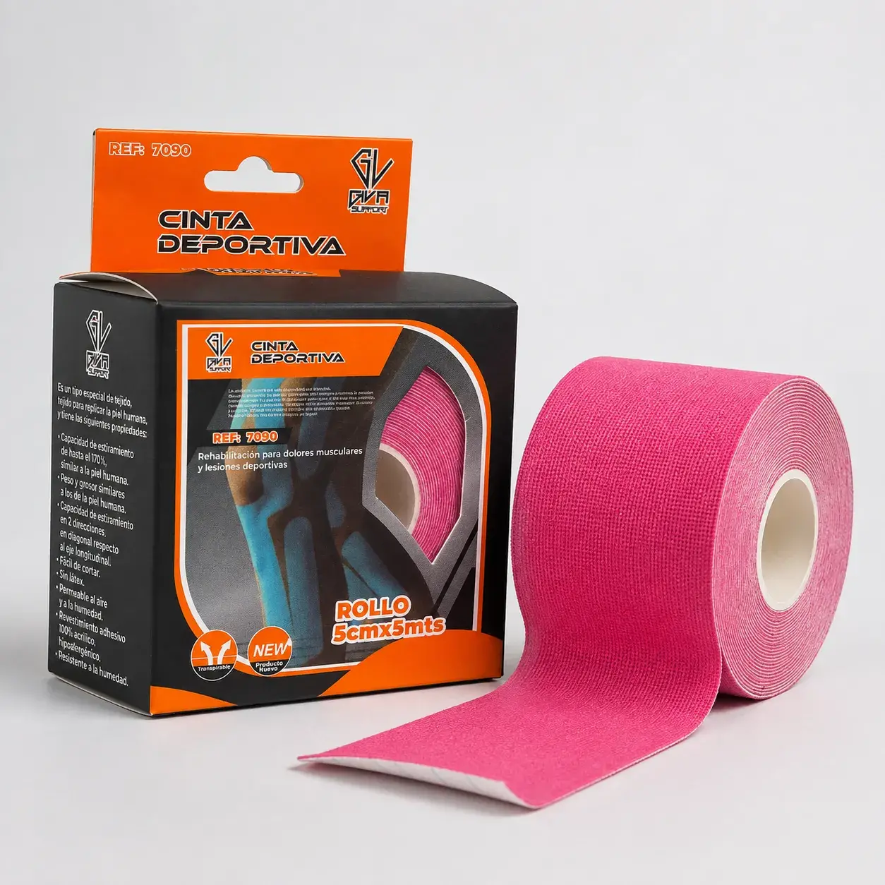 Cinta Kinesiológica Deportiva Giva Support de 5 cm x 5 m - Image 3